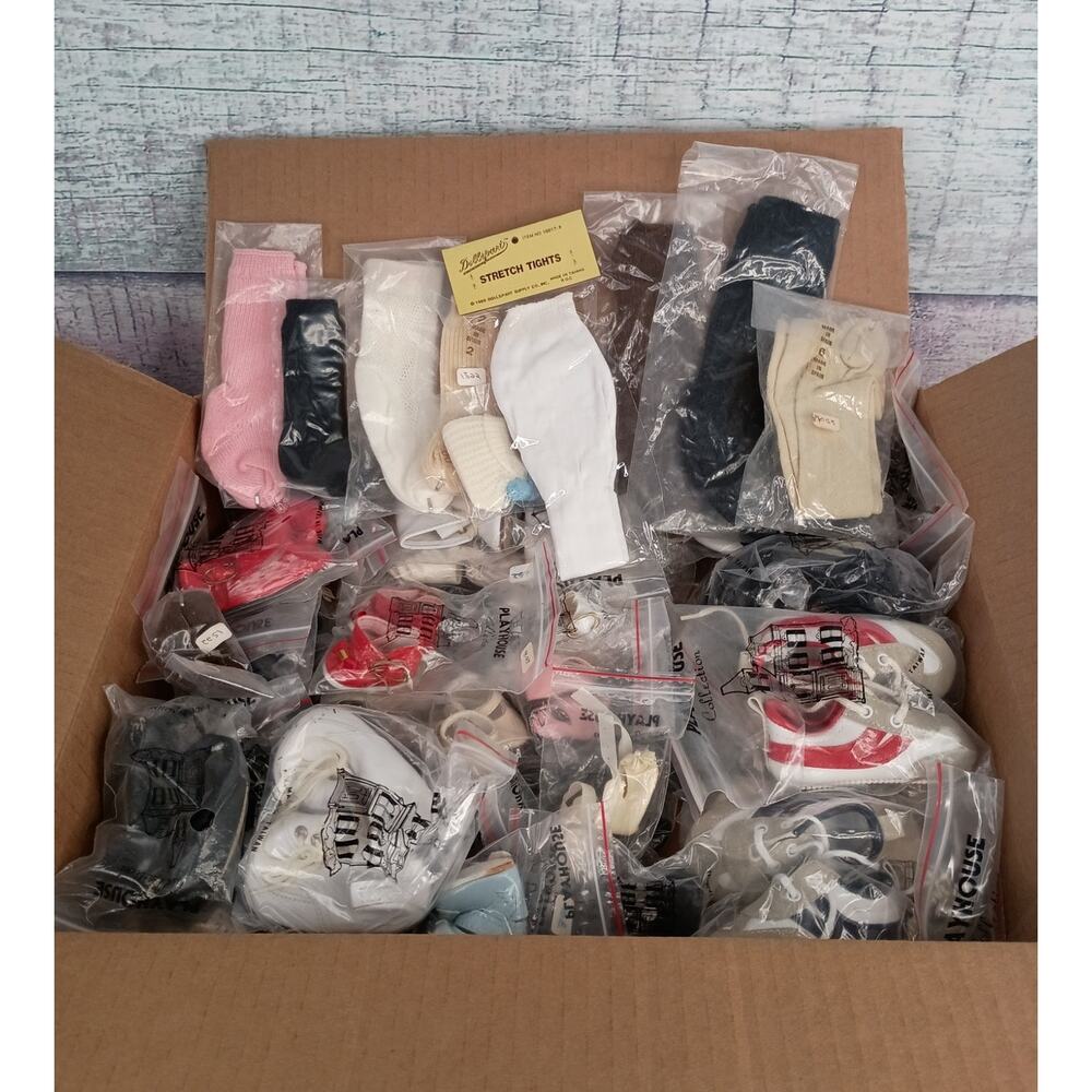 40 New VTG Playhouse Collections Doll Shoes & 10 New Pairs of Doll Socks #1
